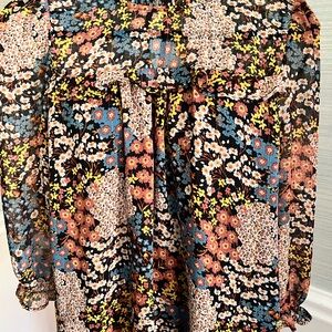 Anthropologie Floral Blouse